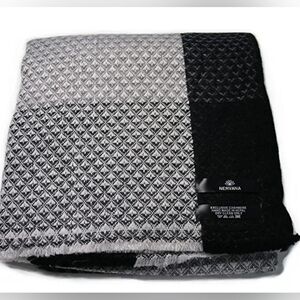Black and Gray Cashmere Scarf